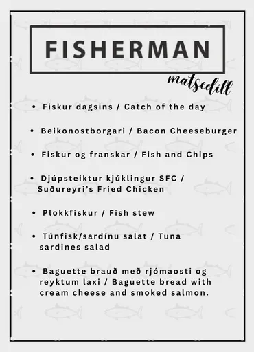 Fisherman menu 1