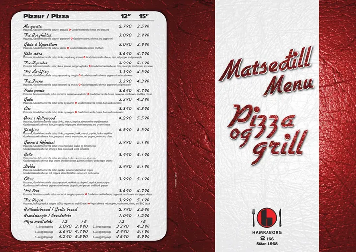 Hamraborg menu 1