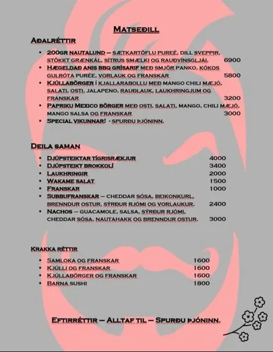 Jötunn restaurant menu 2